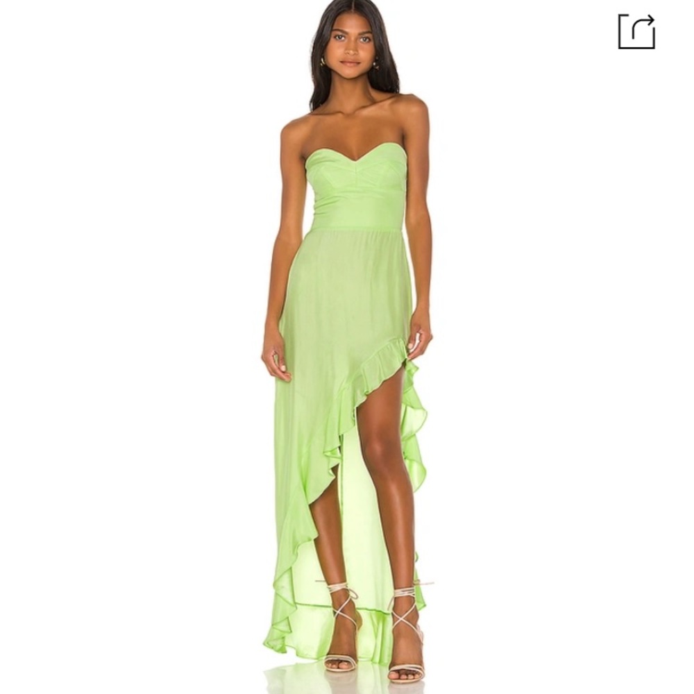 Amanda Uprichard Amalia Gown in Wasabi